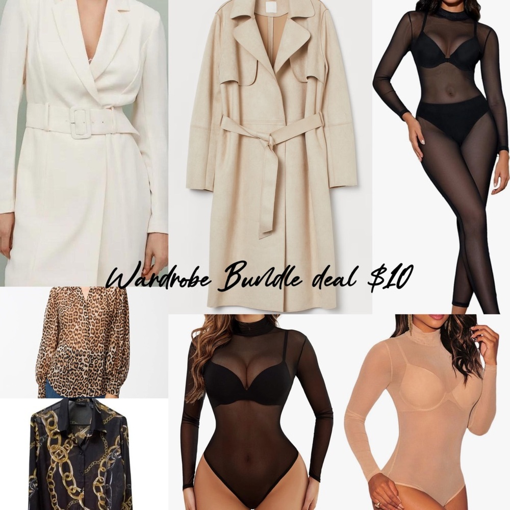 Stylish Clothing Bundle with Bodysuits and Coats